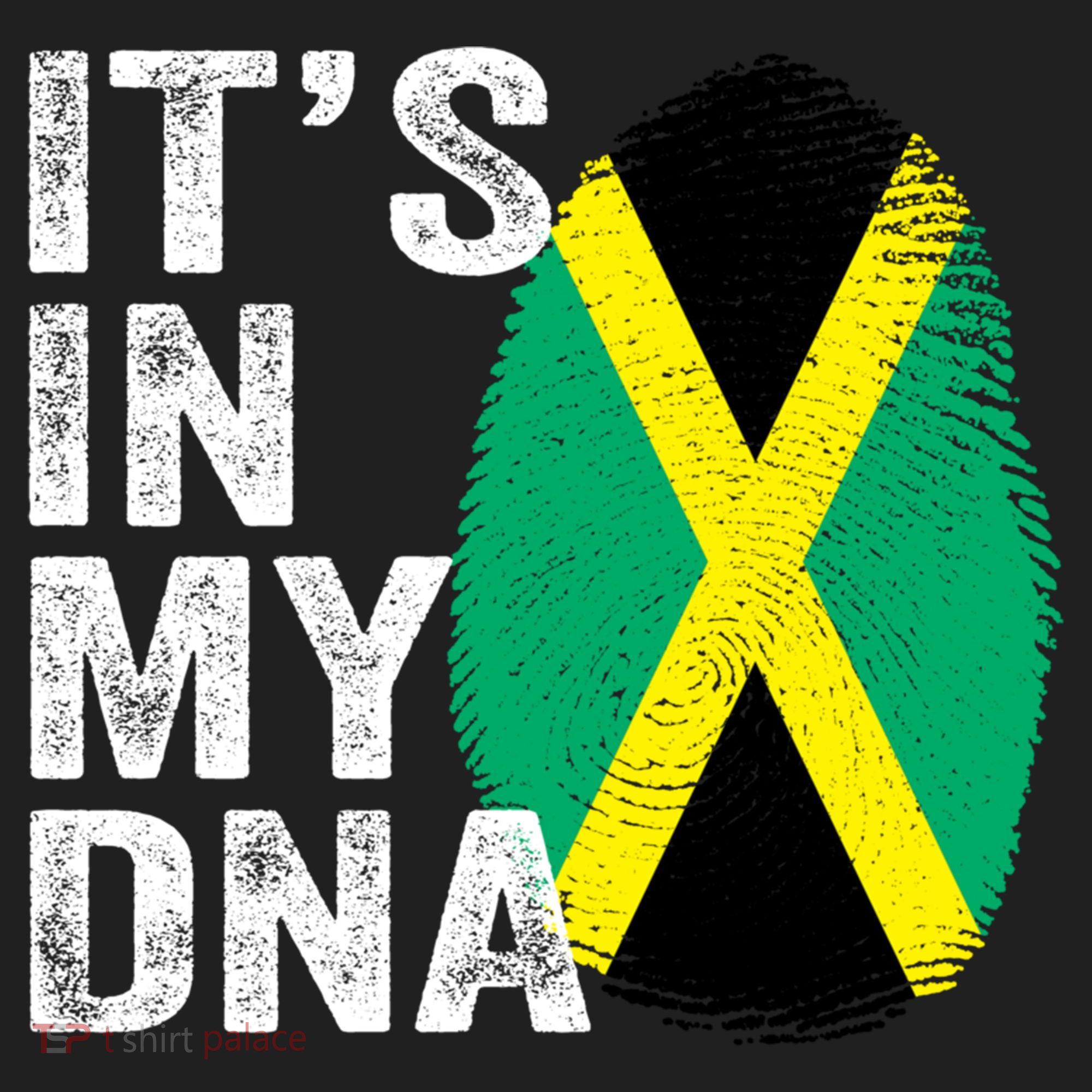 It's In My Dna Jamaican Flag Jamaica Fingerprint Gift Beanie