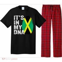 It's In My Dna Jamaican Flag Jamaica Fingerprint Gift Pajama Set thumb 0