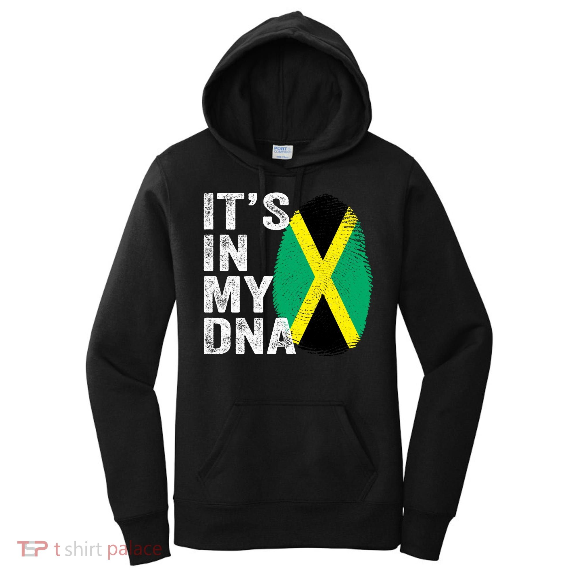 It's In My Dna Jamaican Flag Jamaica Fingerprint Gift Women's Hoodie