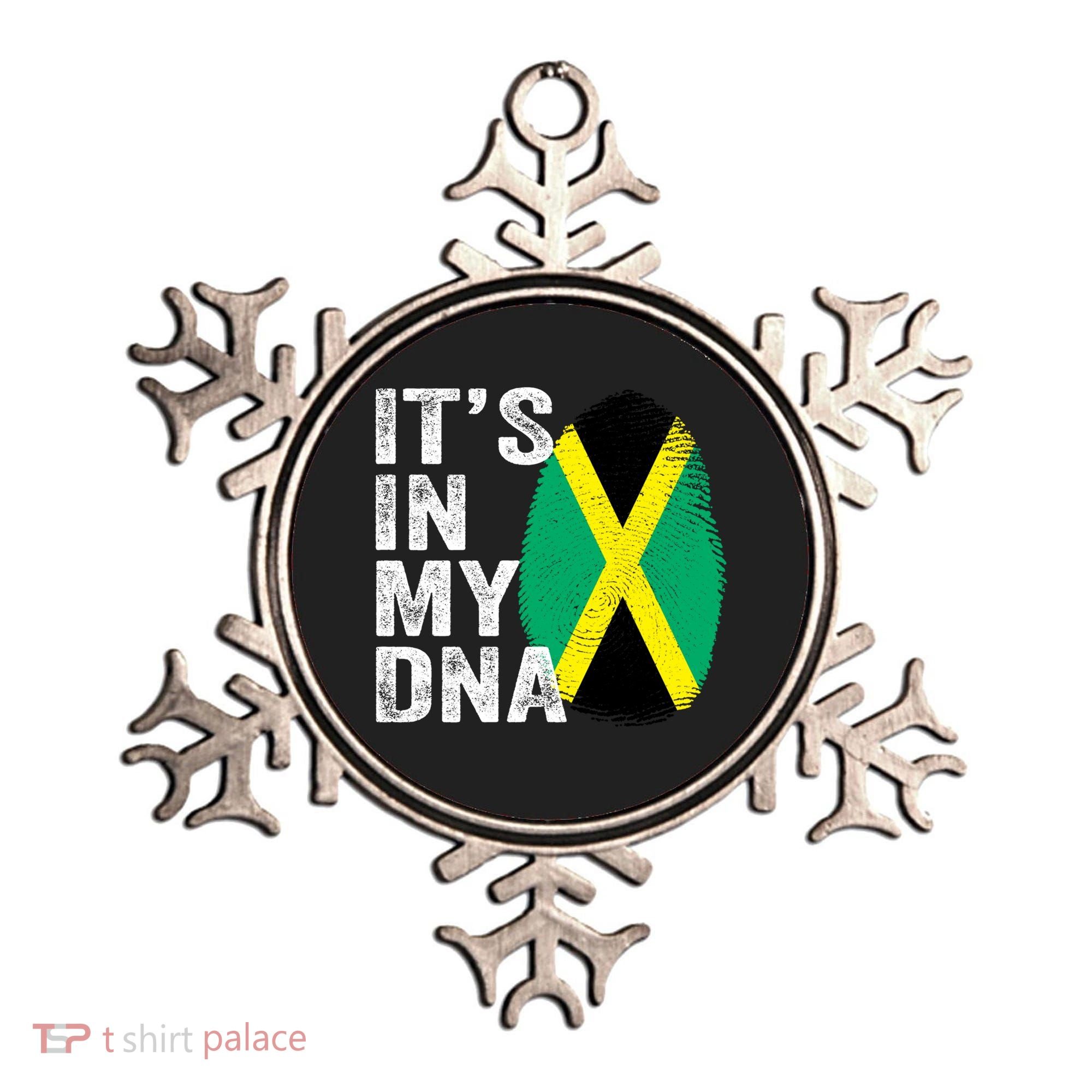 It's In My Dna Jamaican Flag Jamaica Fingerprint Gift Ornament