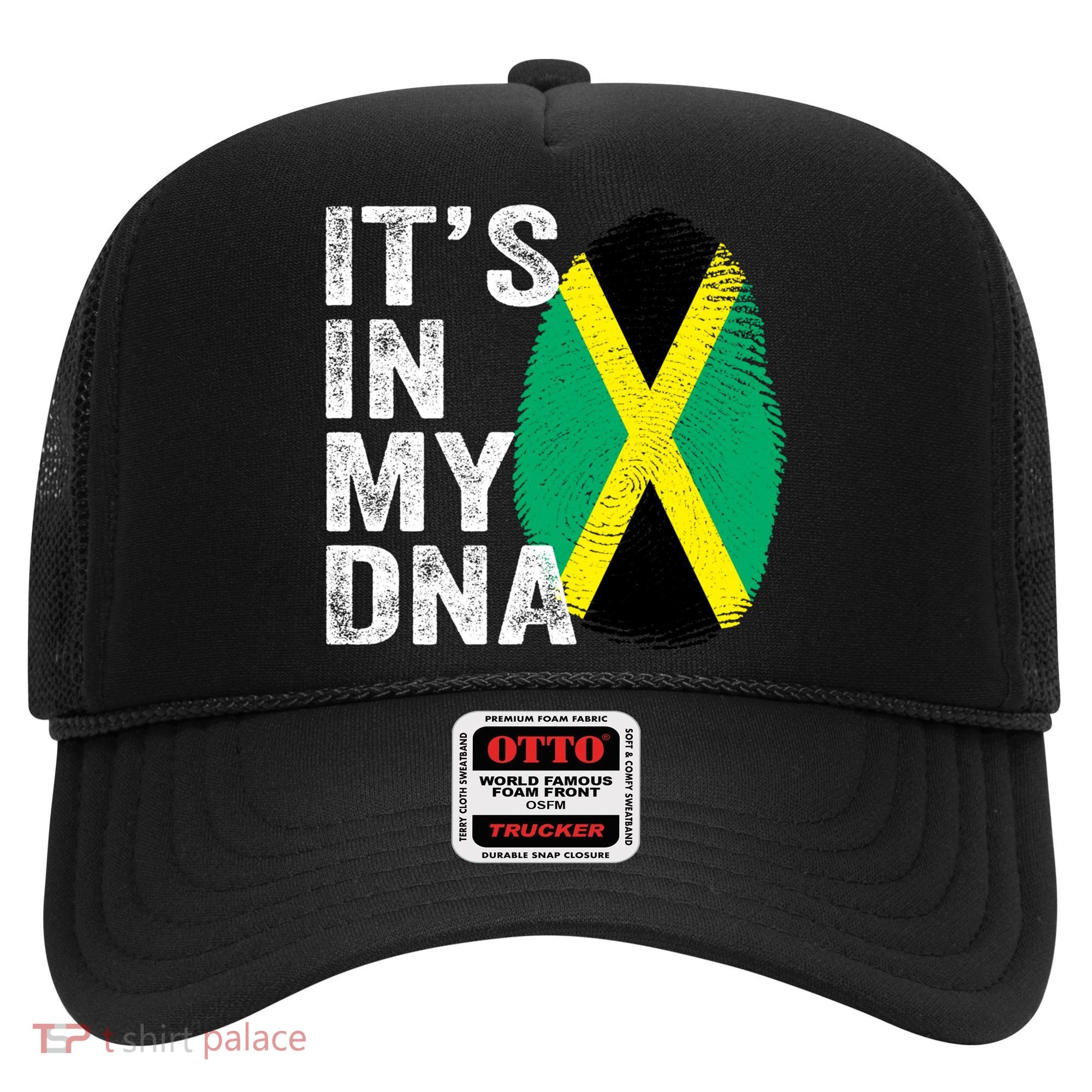 It's In My Dna Jamaican Flag Jamaica Fingerprint Gift Hat