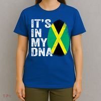 It's In My Dna Jamaican Flag Jamaica Fingerprint Gift T-Shirt thumb 4