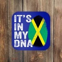 It's In My Dna Jamaican Flag Jamaica Fingerprint Gift Coaster thumb 0