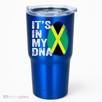 It's In My Dna Jamaican Flag Jamaica Fingerprint Gift Tumbler thumb 0