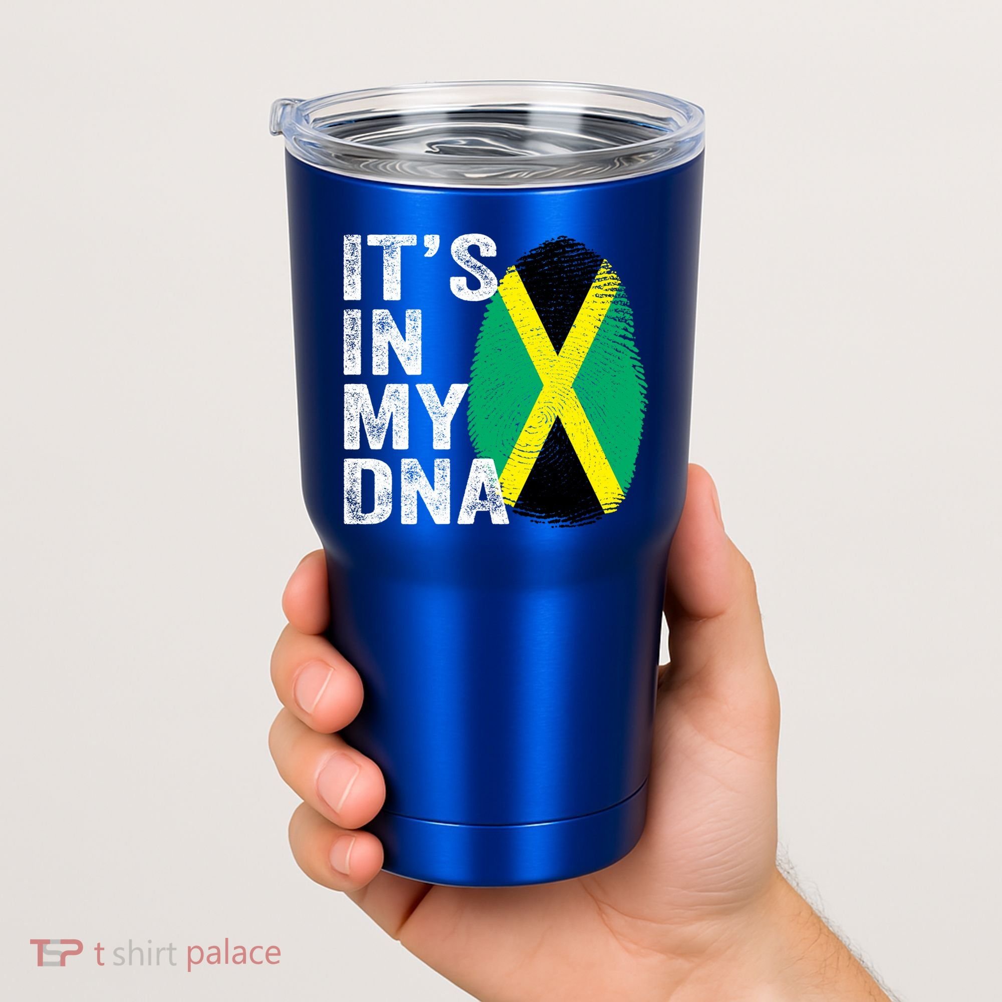 It's In My Dna Jamaican Flag Jamaica Fingerprint Gift Tumbler