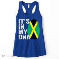 It's In My Dna Jamaican Flag Jamaica Fingerprint Gift Women's Tank Top thumb 0