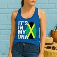 It's In My Dna Jamaican Flag Jamaica Fingerprint Gift Women's Tank Top thumb 2