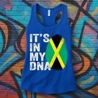 It's In My Dna Jamaican Flag Jamaica Fingerprint Gift Women's Tank Top thumb 3