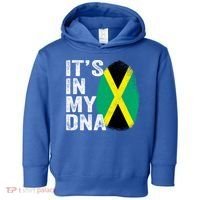 It's In My Dna Jamaican Flag Jamaica Fingerprint Gift Toddler Hoodie thumb 0