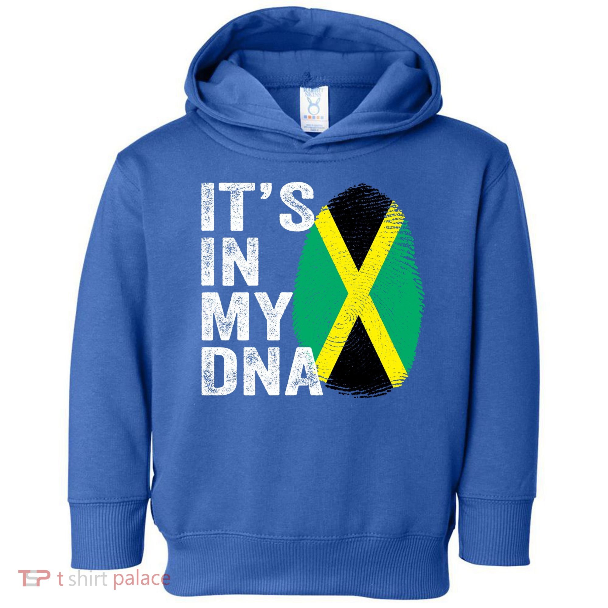 It's In My Dna Jamaican Flag Jamaica Fingerprint Gift Toddler Hoodie