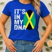 It's In My Dna Jamaican Flag Jamaica Fingerprint Gift Women's T-Shirt thumb 2