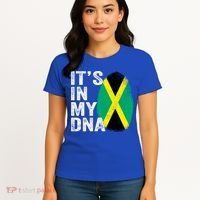 It's In My Dna Jamaican Flag Jamaica Fingerprint Gift Women's T-Shirt thumb 4