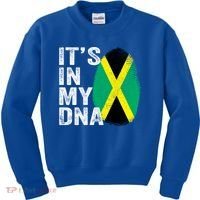 It's In My Dna Jamaican Flag Jamaica Fingerprint Gift Kids Sweatshirt thumb 0