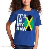 It's In My Dna Jamaican Flag Jamaica Fingerprint Gift Kids T-Shirt thumb 2