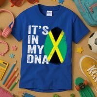 It's In My Dna Jamaican Flag Jamaica Fingerprint Gift Kids T-Shirt thumb 3
