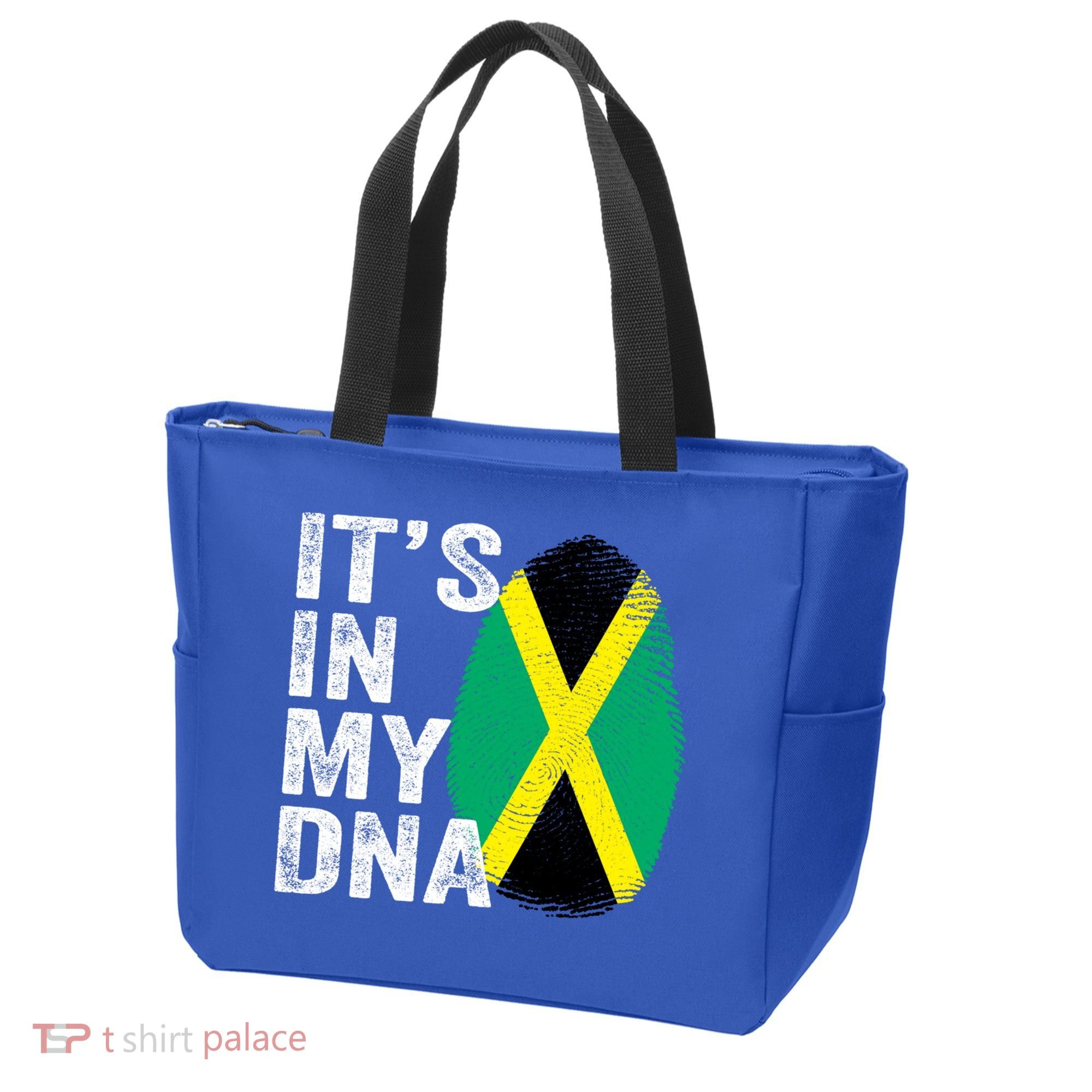 It's In My Dna Jamaican Flag Jamaica Fingerprint Gift Tote Bag