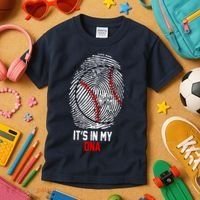 It's In My DNA Baseball Lover Kids T-Shirt thumb 3