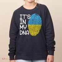 It's In My DNA Ukraine Fingerprint Women's Sweatshirt thumb 0