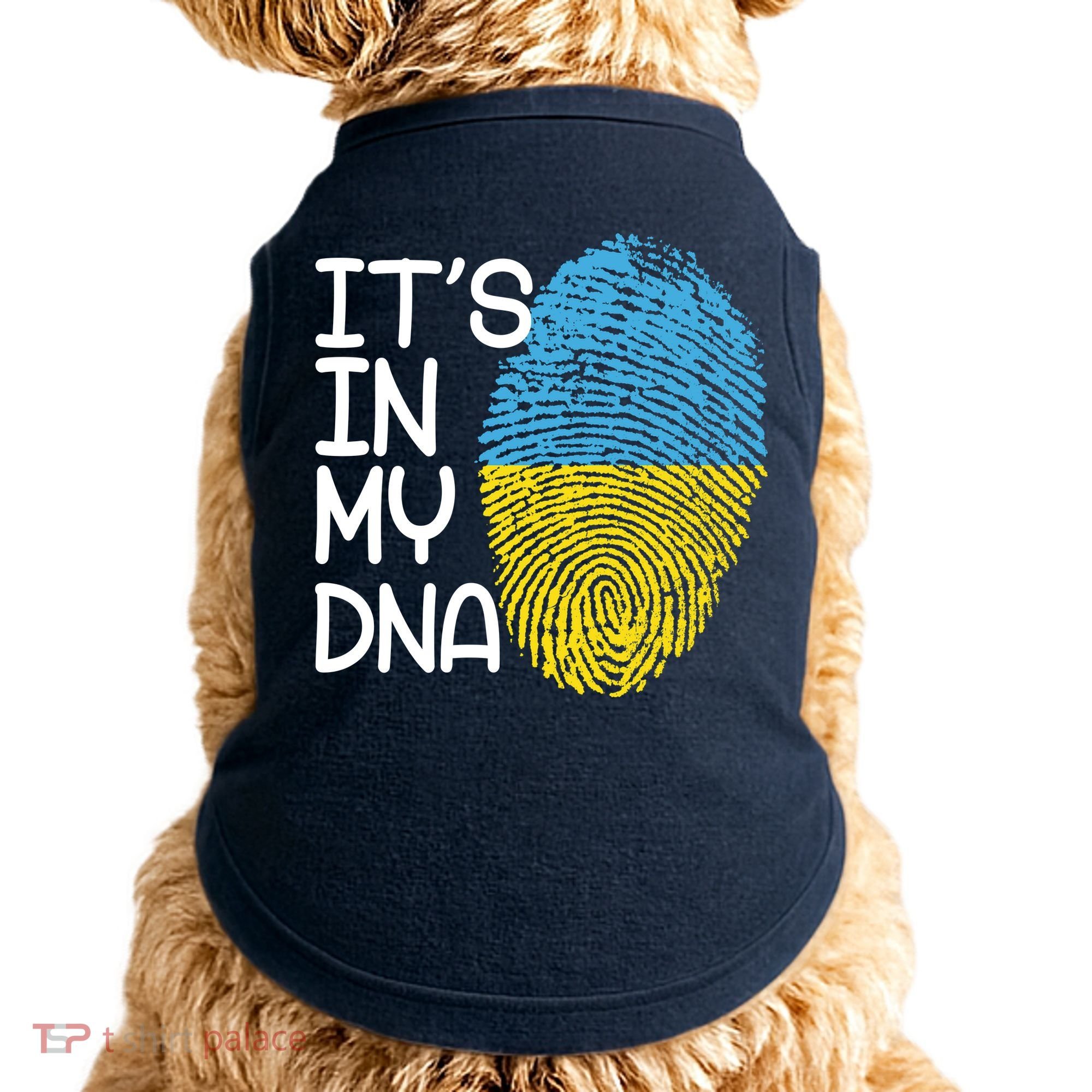 It's In My DNA Ukraine Fingerprint Doggie Tank