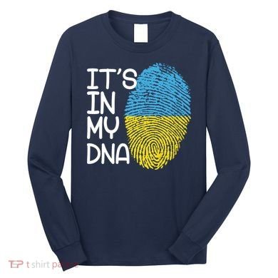 It's In My DNA Ukraine Fingerprint Long Sleeve Shirt