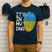 It's In My DNA Ukraine Fingerprint T-Shirt thumb 6