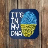 It's In My DNA Ukraine Fingerprint Coaster thumb 0