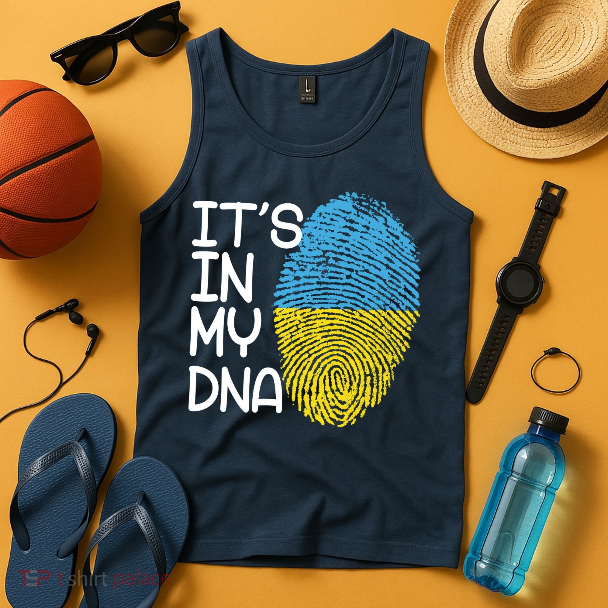 It's In My DNA Ukraine Fingerprint Tank Top