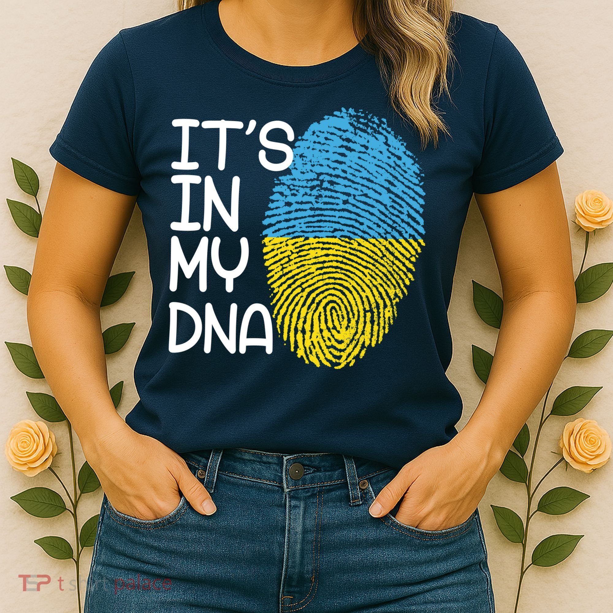 It's In My DNA Ukraine Fingerprint Women's T-Shirt