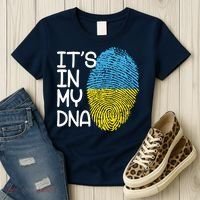 It's In My DNA Ukraine Fingerprint Women's T-Shirt thumb 3