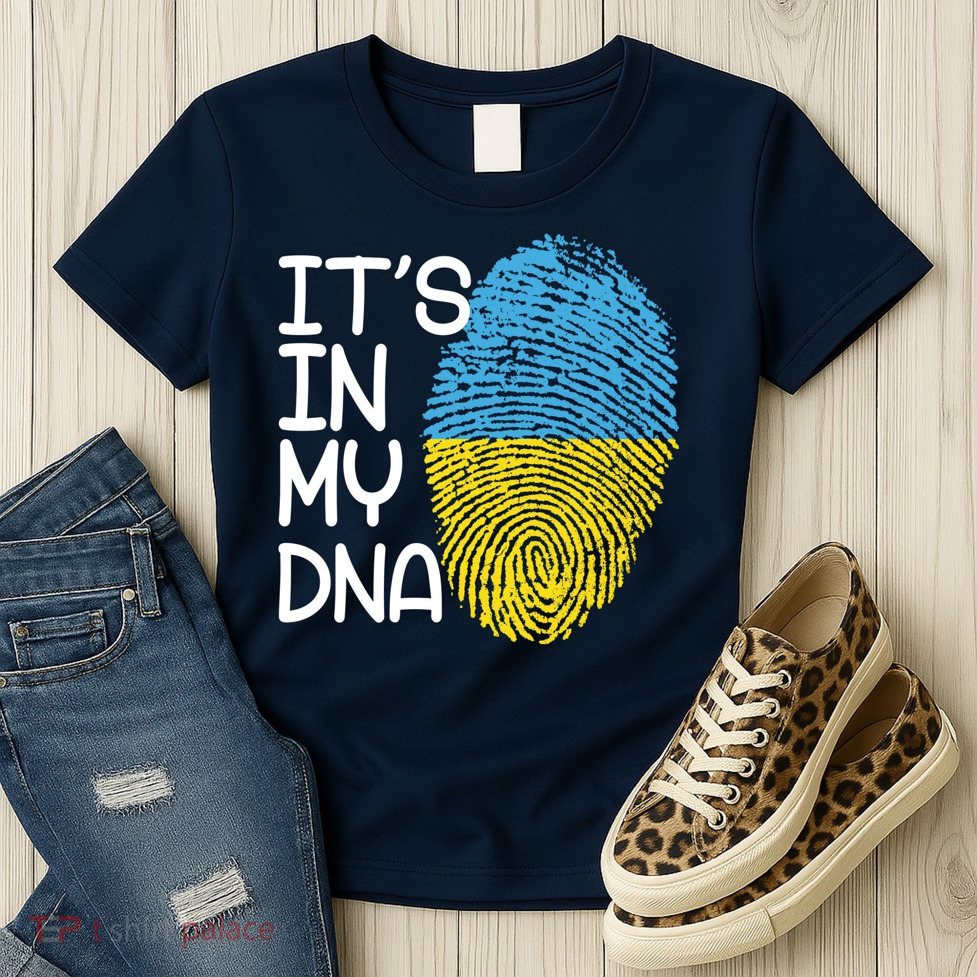 It's In My DNA Ukraine Fingerprint Women's T-Shirt