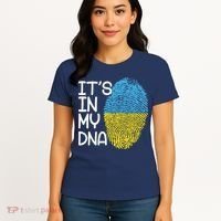 It's In My DNA Ukraine Fingerprint Women's T-Shirt thumb 4