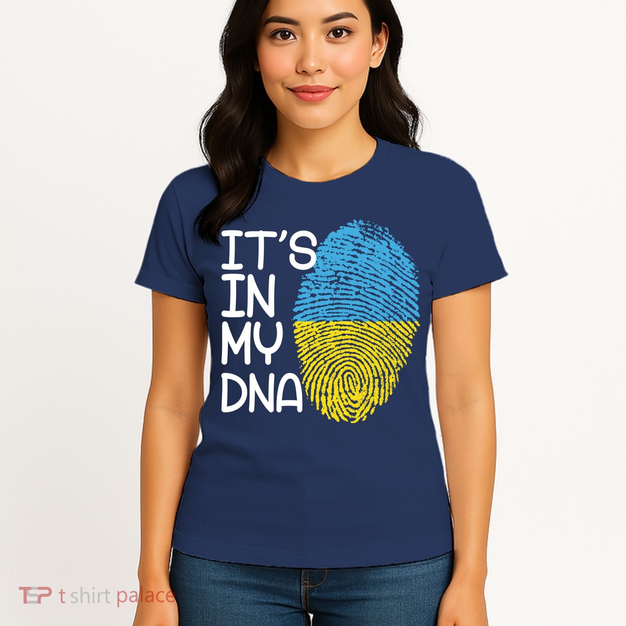 It's In My DNA Ukraine Fingerprint Women's T-Shirt