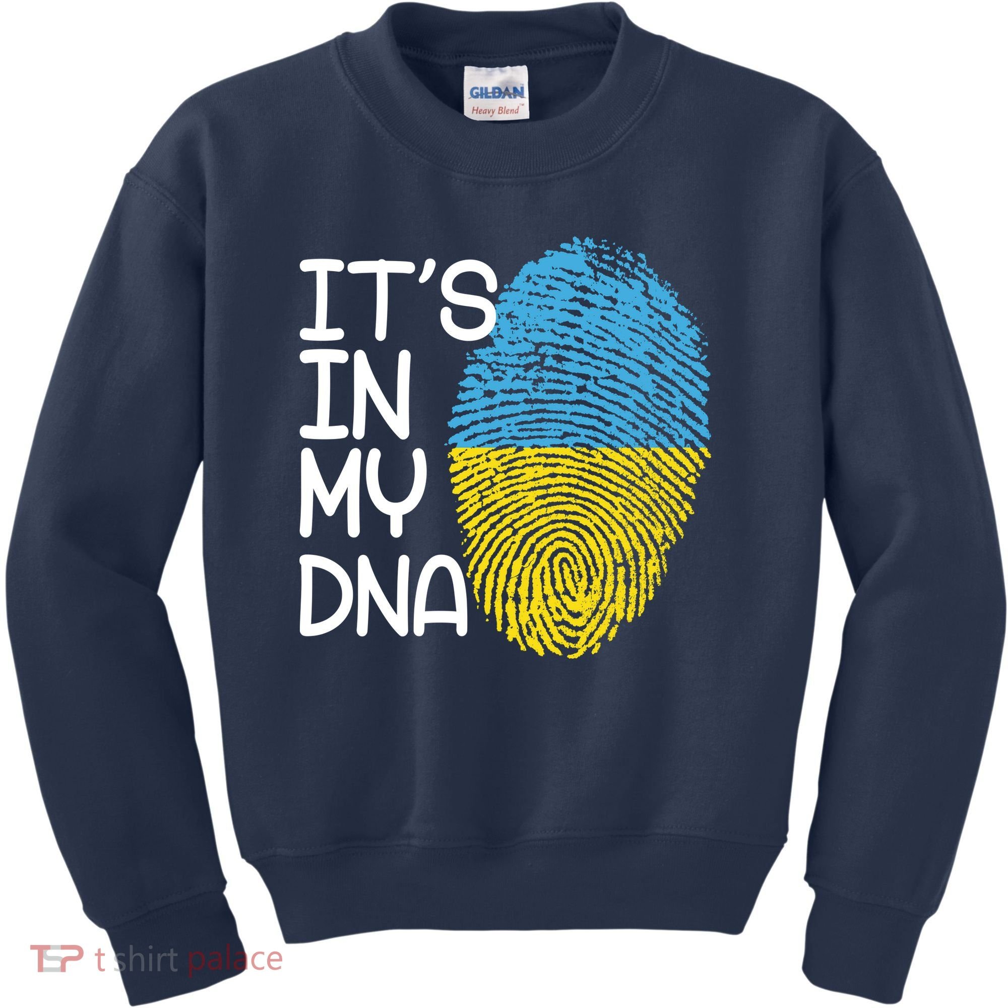 It's In My DNA Ukraine Fingerprint Kids Sweatshirt