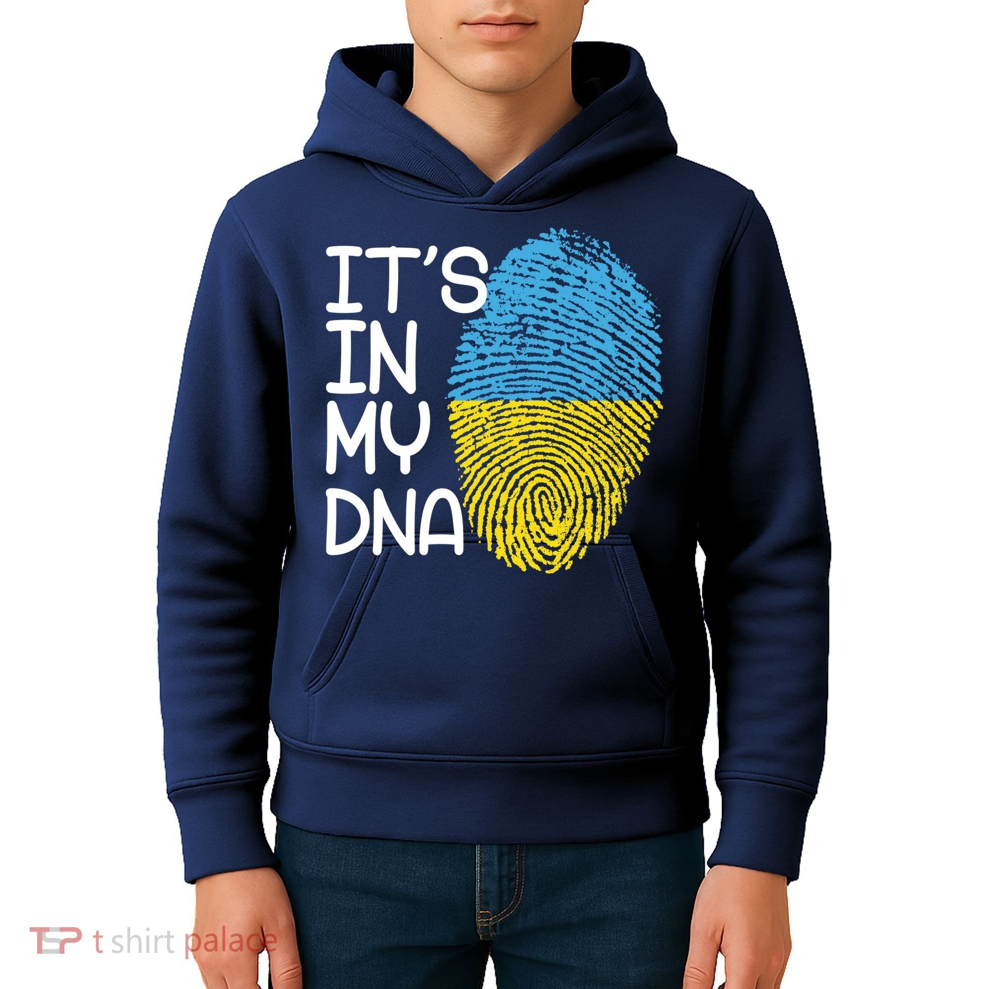 It's In My DNA Ukraine Fingerprint Kids Hoodie