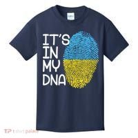 It's In My DNA Ukraine Fingerprint Kids T-Shirt thumb 0