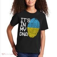It's In My DNA Ukraine Fingerprint Kids T-Shirt thumb 2