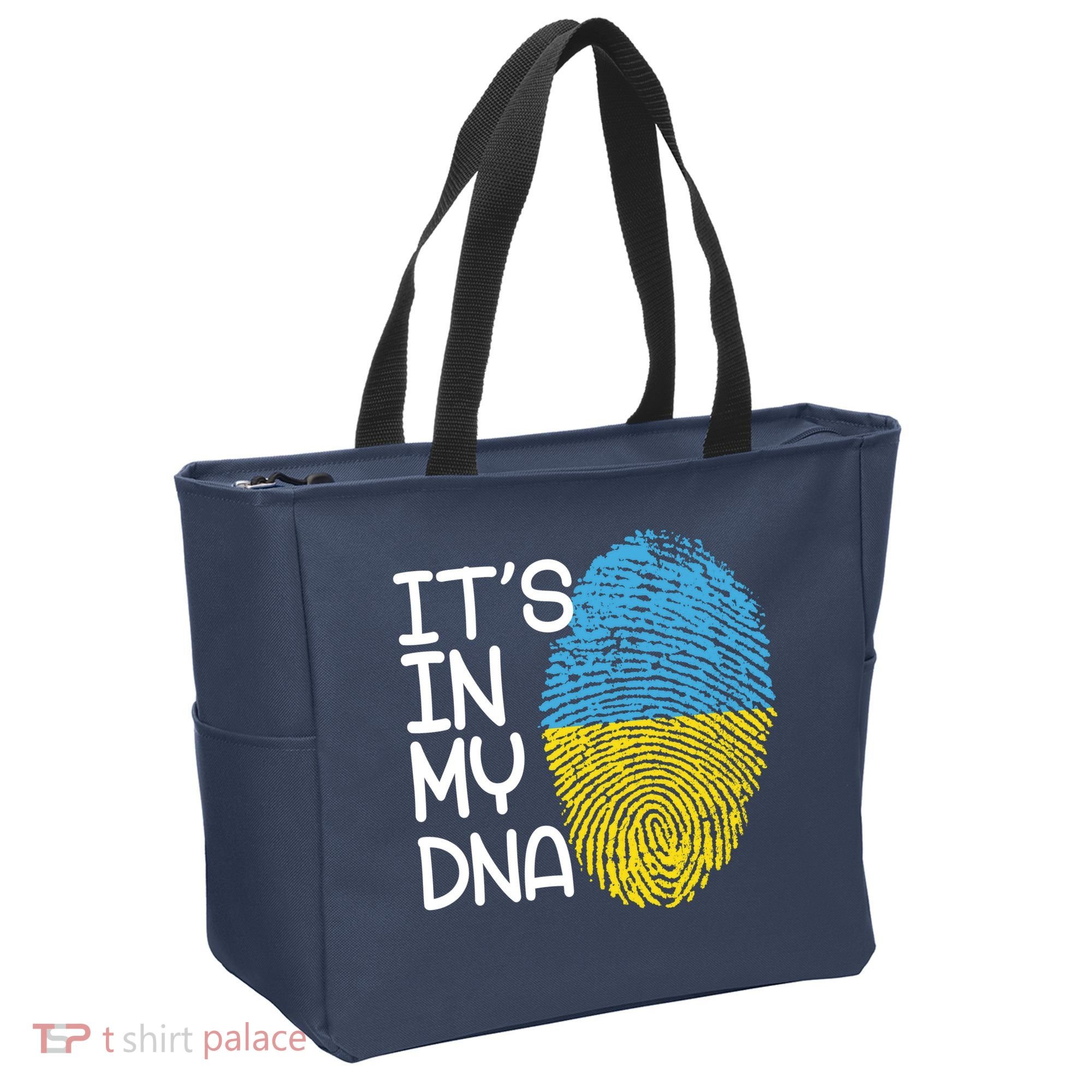 It's In My DNA Ukraine Fingerprint Tote Bag