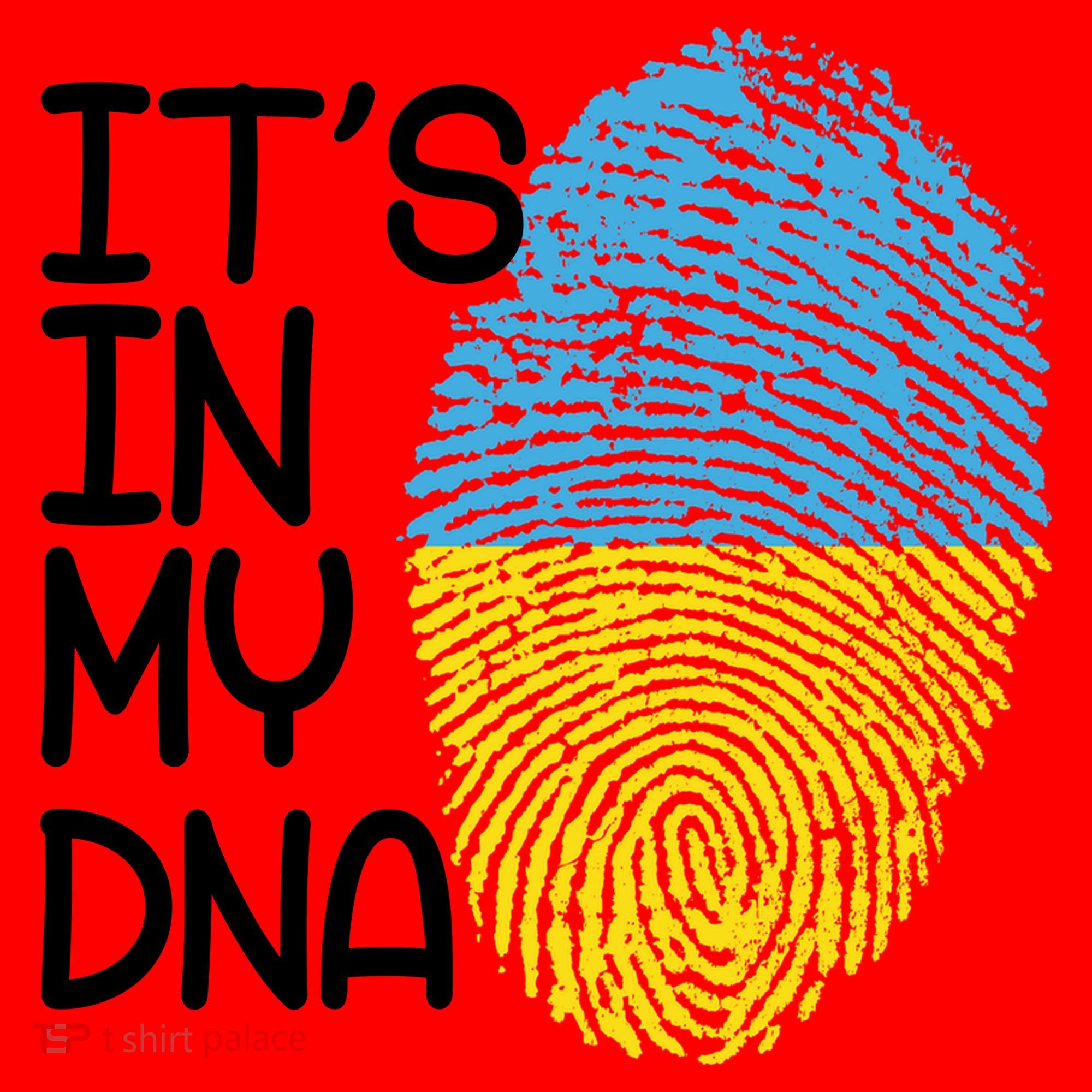 It's In My DNA Ukraine Fingerprint Santa Hat
