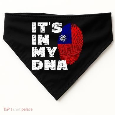 Its In My Dna Taiwan Flag Gift USA-Made Doggie Bandana