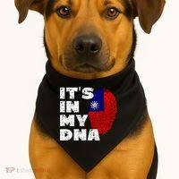 Its In My Dna Taiwan Flag Gift USA-Made Doggie Bandana thumb 1