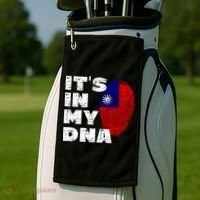 Its In My Dna Taiwan Flag Gift Golf Towel thumb 2