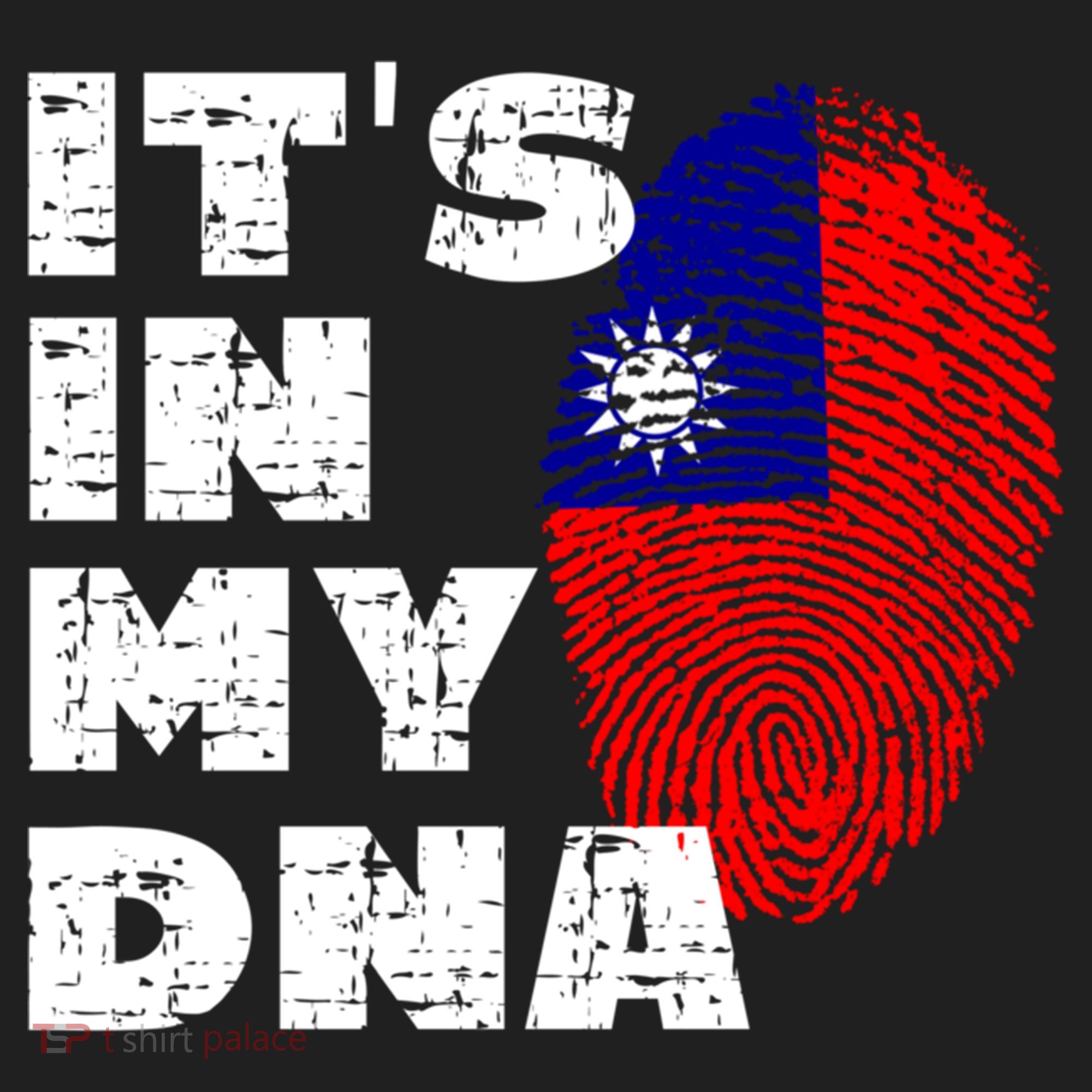 Its In My Dna Taiwan Flag Gift Golf Towel