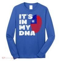 Its In My Dna Taiwan Flag Gift Long Sleeve Shirt thumb 0