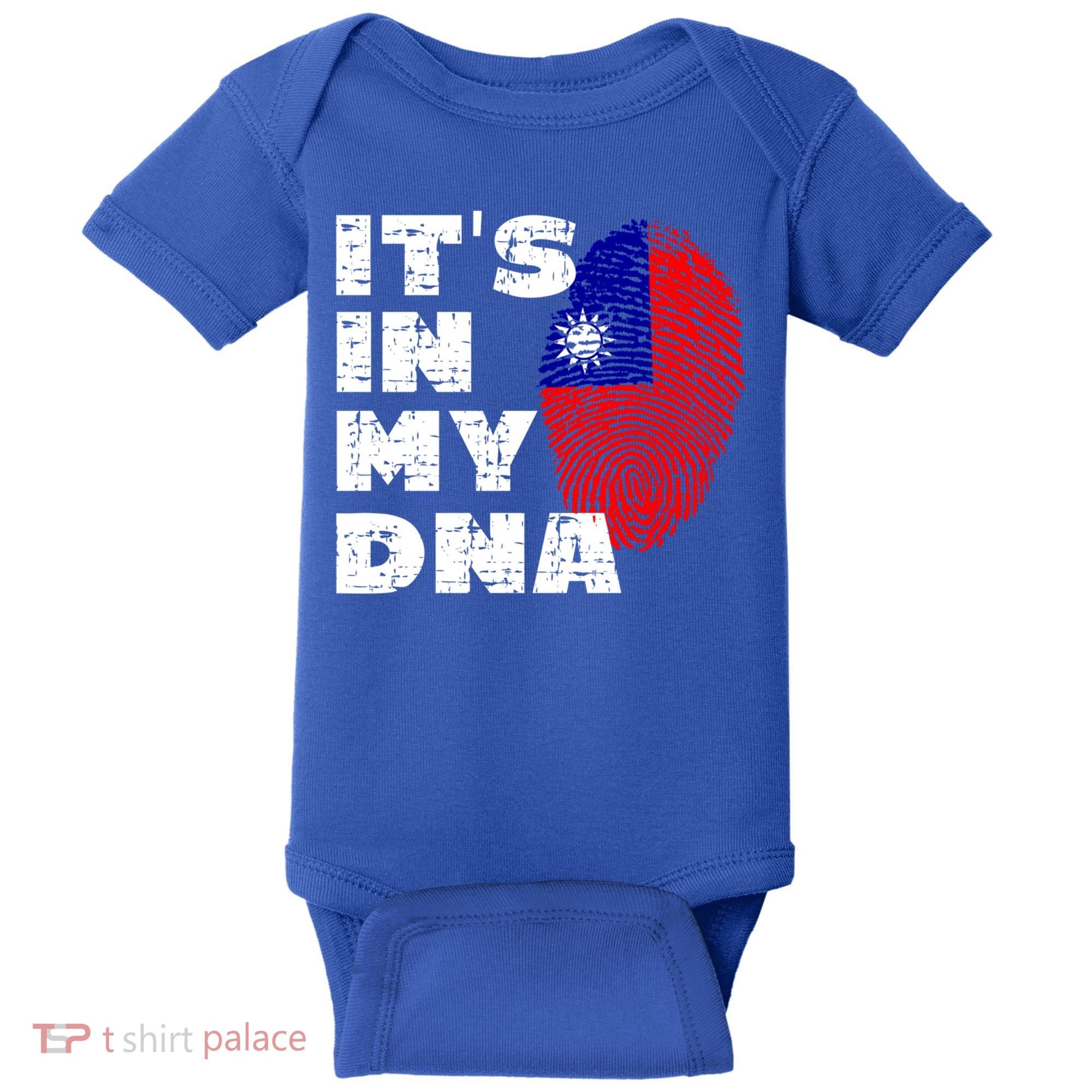Its In My Dna Taiwan Flag Gift Baby Bodysuit