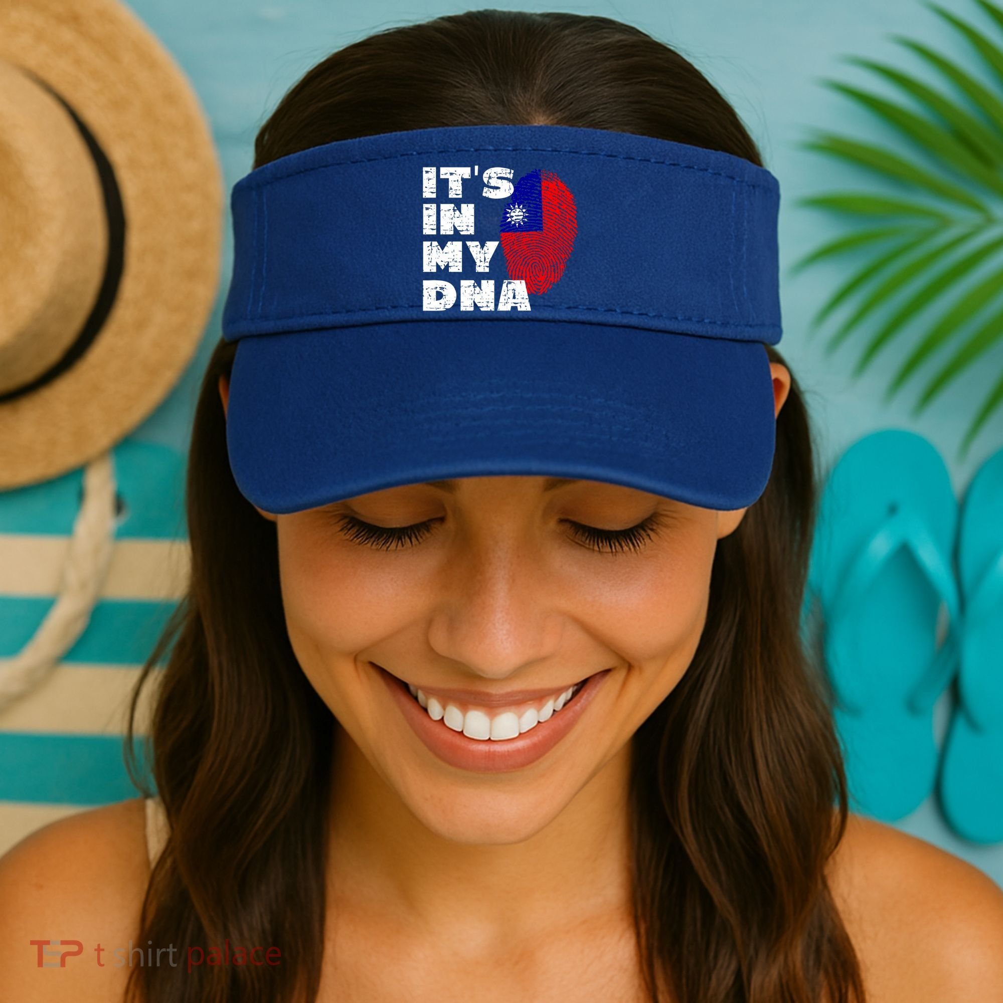 Its In My Dna Taiwan Flag Gift Visor