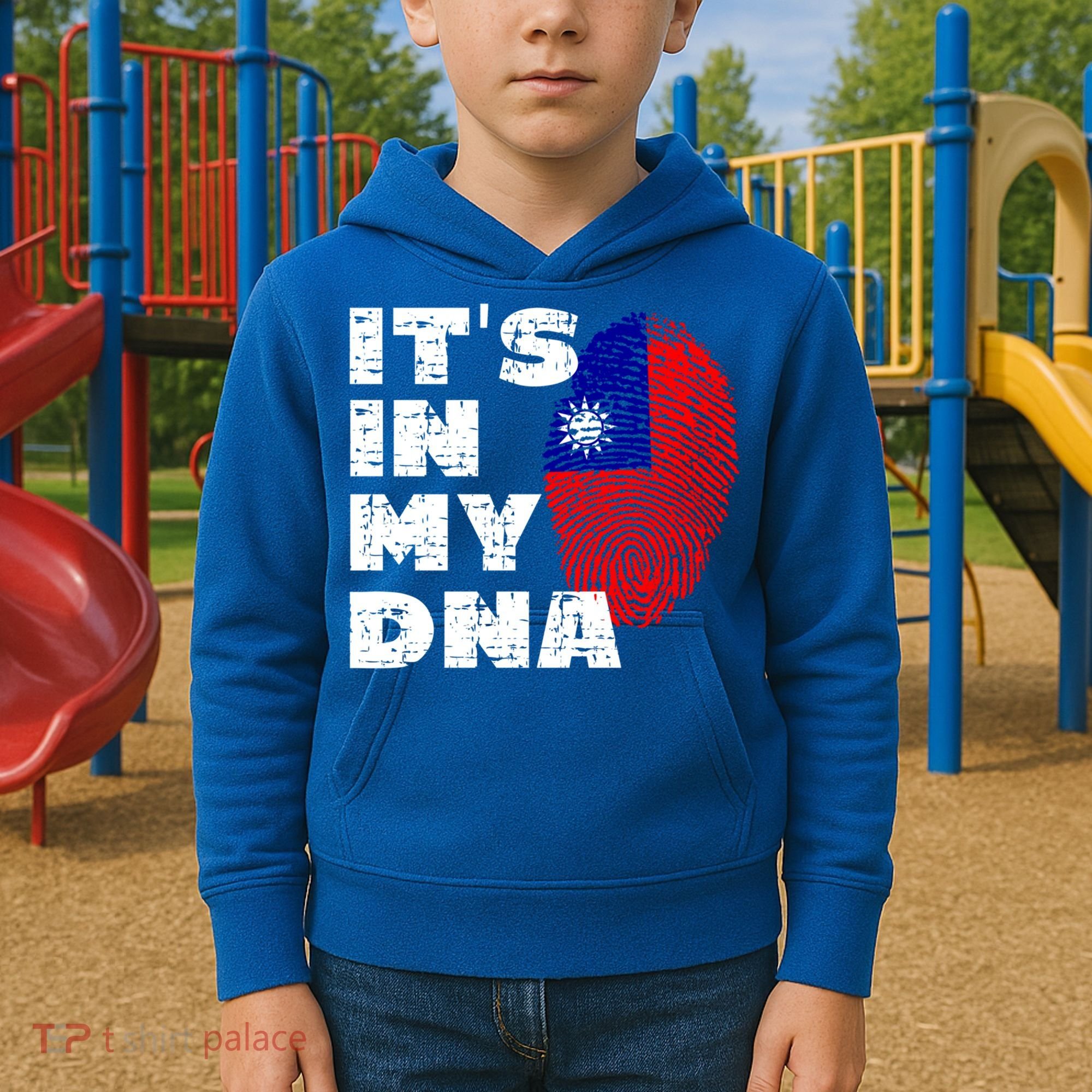 Its In My Dna Taiwan Flag Gift Kids Hoodie
