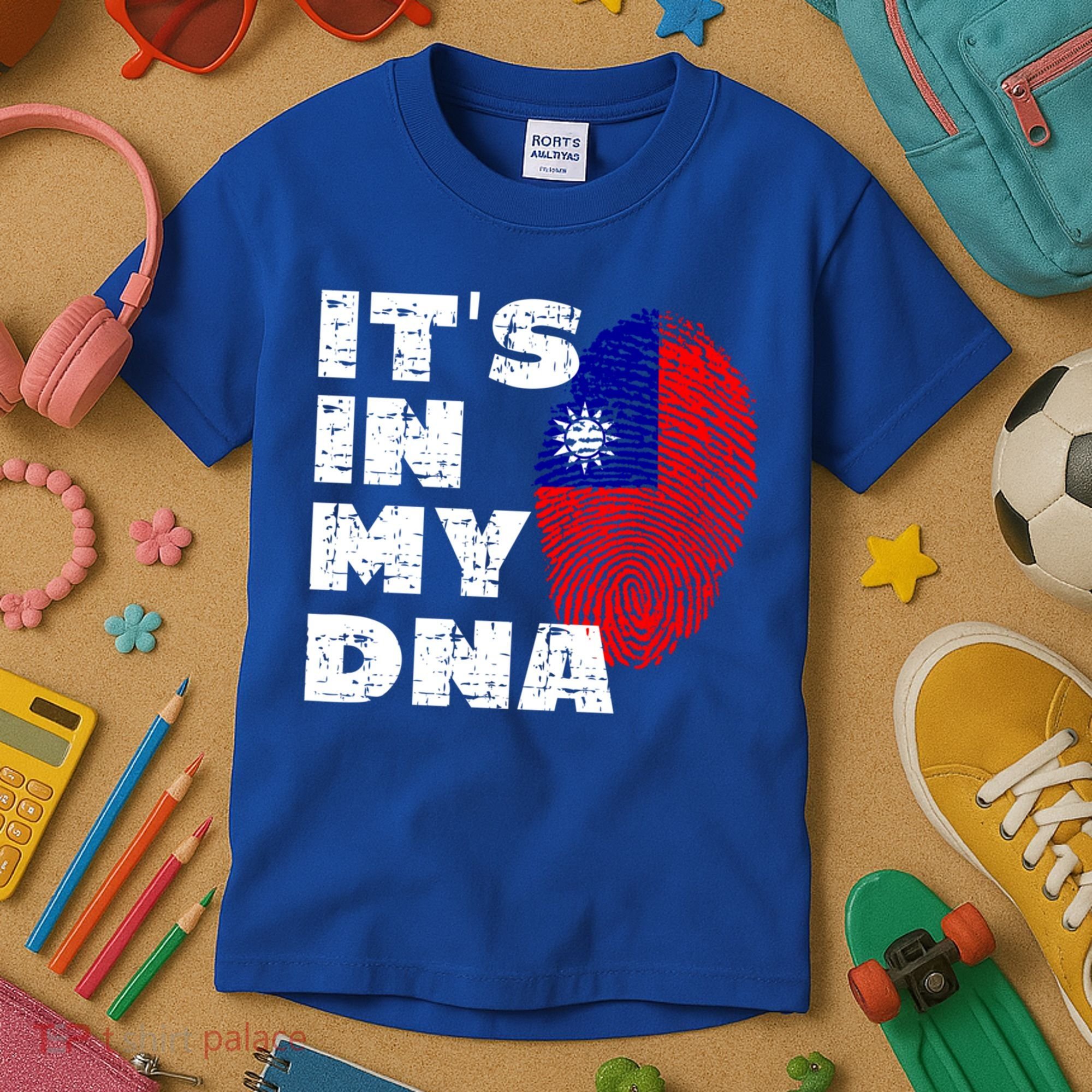 Its In My Dna Taiwan Flag Gift Kids T-Shirt