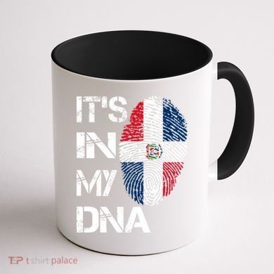 IT'S IN MY DNA Dominican Republic Flag Pride Gift Coffee Mug back