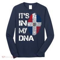 IT'S IN MY DNA Dominican Republic Flag Pride Gift Long Sleeve Shirt thumb 0