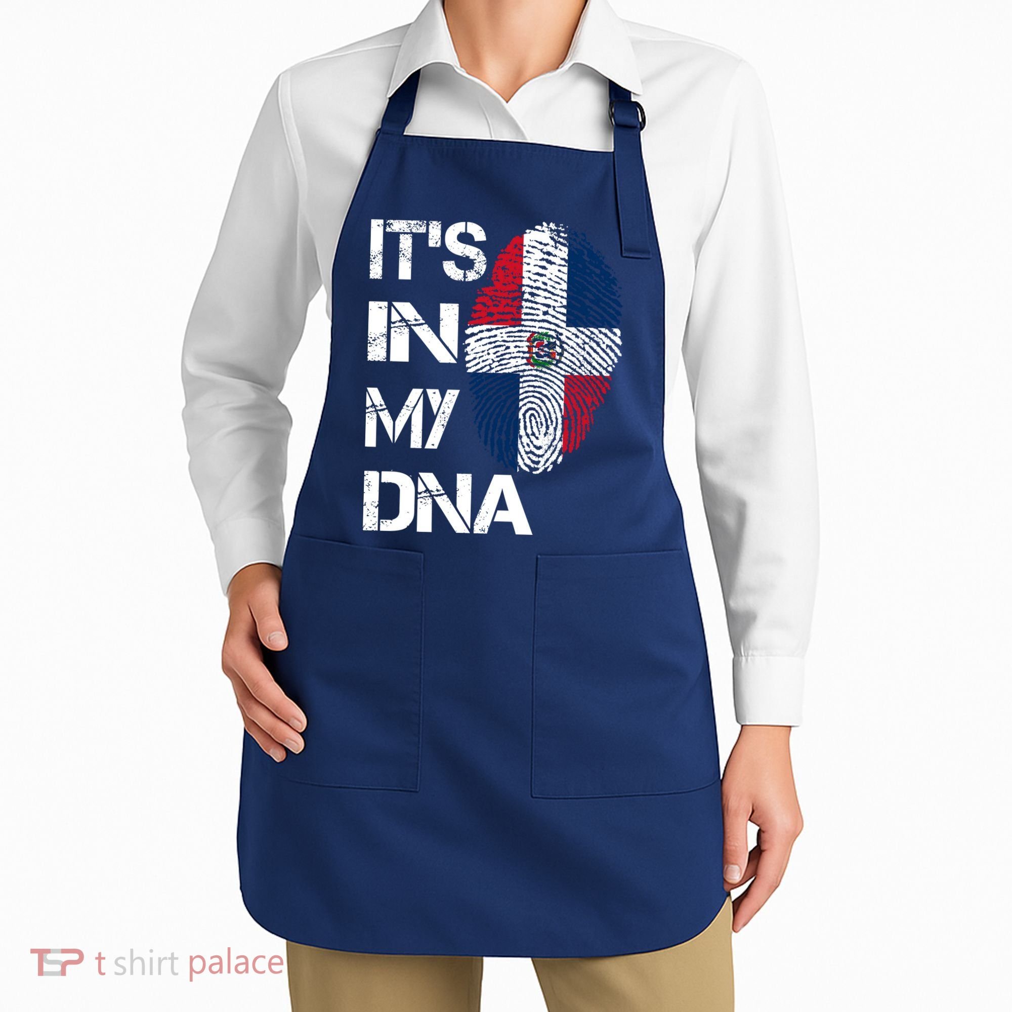 IT'S IN MY DNA Dominican Republic Flag Pride Gift Apron